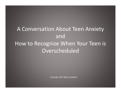 A Conversation About Teen Anxiety and How to Recognize When