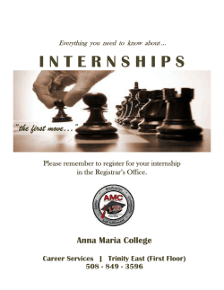internships - Anna Maria College