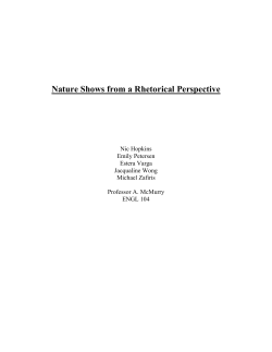 Nature Shows from a Rhetorical Perspective