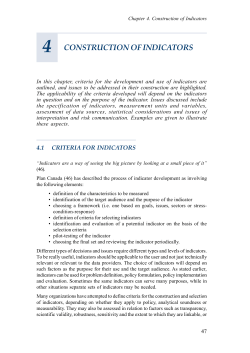 construction of indicators - World Health Organization