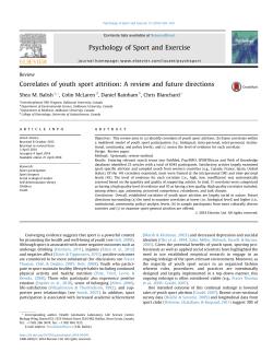 Correlates of youth sport attrition