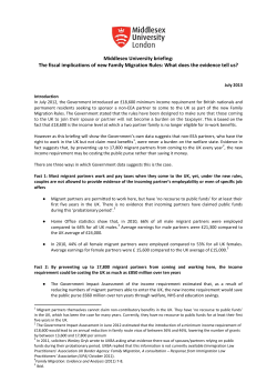 Middlesex University - Migrants` Rights Network