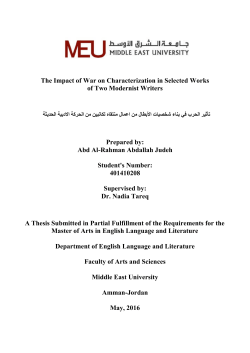 The Impact of War on Characterization in Selected Works of Two