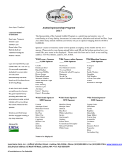 Animal Sponsorships