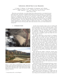 Laboratory alluvial fans in one dimension