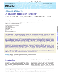 A Bayesian account of `hysteria`
