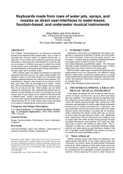 Keyboards made from rows of water jets, sprays