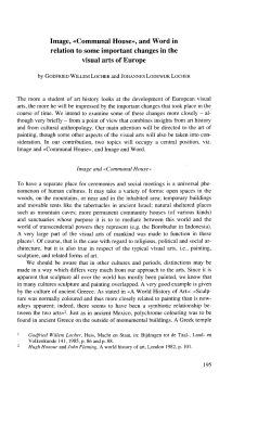 Image, &laquo;Communal House&raquo;, and Word in relation to