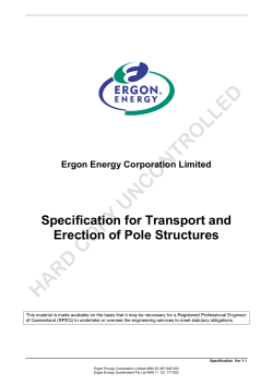 Specification for Transport and Erection of Pole