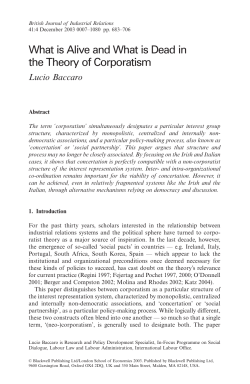 What is Alive and What is Dead in the Theory of Corporatism