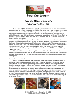 Cook`s Bison Ranch Wolcottville, IN