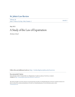 A Study of the Law of Expatriation