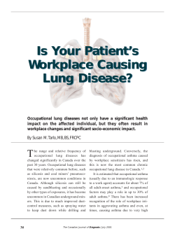 Is Your Patient`s Workplace Causing Lung Disease?