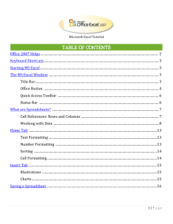 Microsoft Excel Tutorial