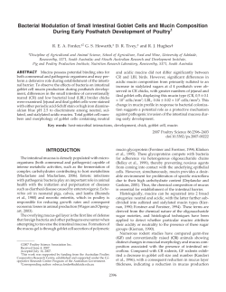 Bacterial Modulation of Small Intestinal Goblet Cells and Mucin