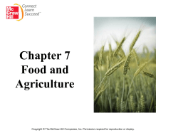 Chapter 7 Food and Agriculture