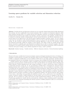 Learning sparse gradients for variable selection and dimension
