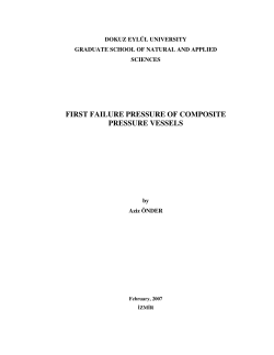 FIRST FAILURE PRESSURE OF COMPOSITE PRESSURE VESSELS