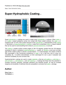 Super-Hydrophobic Coating