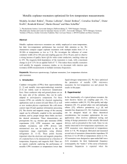Metallic coplanar resonators optimized for low-temperature