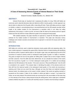 A Case of Assessing Adverse Events in Interest