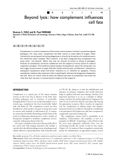 Beyond lysis: how complement influences cell fate