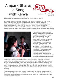 Ampark Shares a Song with Kenya