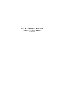 Bank Runs Without Sunspots - E-Prints Complutense