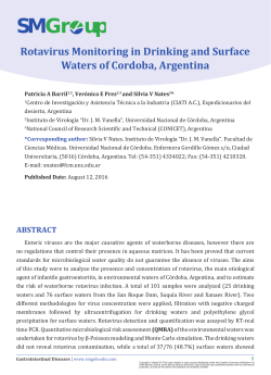 Rotavirus Monitoring in Drinking and Surface Waters of Cordoba