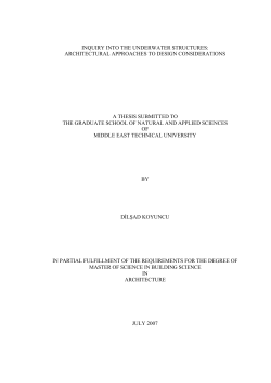 INQUIRY INTO THE UNDERWATER STRUCTURES