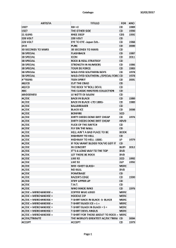 10/02/2017 Catalogo Page 1 ARTISTA TITULO FOR ANO 1927 ISH