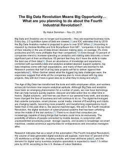 The Big Data Revolution Means Big Opportunity&hellip; What are you