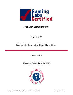 GLI-27 - Gaming Laboratories International