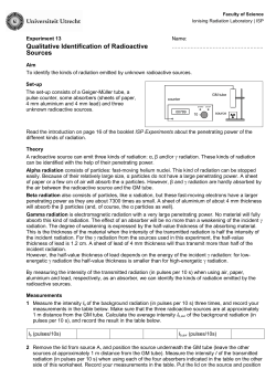 Qualitative Identification of Radioactive Sources