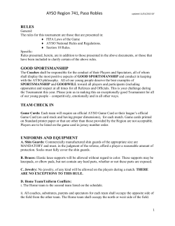AYSO Region 741, Paso Robles