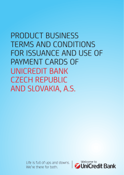 product business terms and conditions for issuance