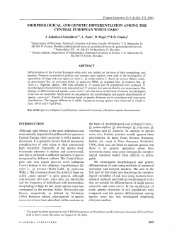 morphological and genetic differentiation among the central