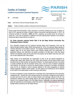 Landform Assessment Comment Response