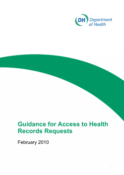 Guidance for Access to Health Records Requests