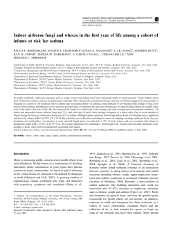 Indoor airborne fungi and wheeze in the first year of life
