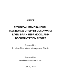 Janicki Technical Review - St. Johns River Water Management District