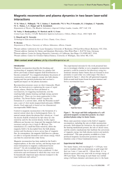 Magnetic reconnection and plasma dynamics in two beam laser