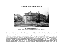 Alexandria Paupers` Deaths, 1813-1904