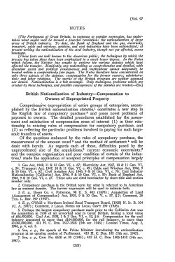 British Nationalization of Industry
