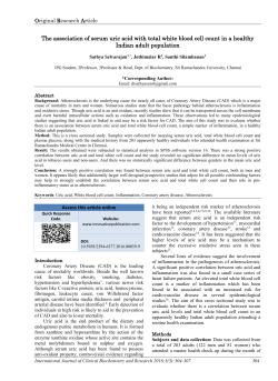 The association of serum uric acid with total white blood cell count in