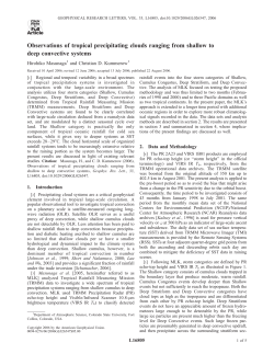 Observations of tropical precipitating clouds ranging from shallow to