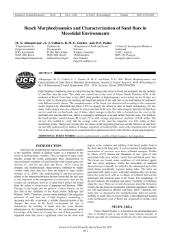 Beach Morphodynamics and Characterization of Sand Bars in