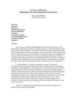Philadelphia after the Emancipation Proclamation