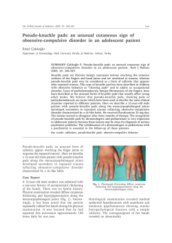 Pseudo-knuckle pads: an unusual cutaneous sign of obsessive