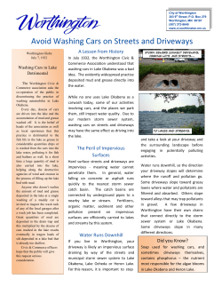 Avoid Washing Cars on Streets and Driveways